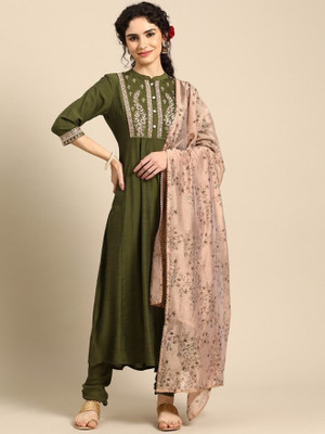 ANOUK Women Kurta Churidar Dupatta Set