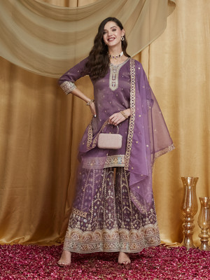 Tasrika Women Kurti Sharara Dupatta Set