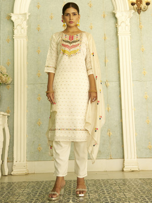VredeVogel Women Kurta Pant Dupatta Set