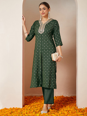Janasya Women Kurti Pant Set