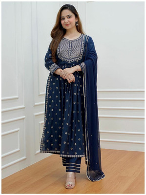 AVISCREATION Women Kurta Pant Dupatta Set