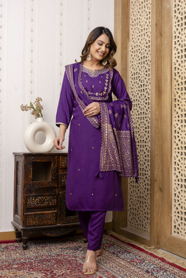 River of cloth Women Kurti Palazzo Dupatta Set