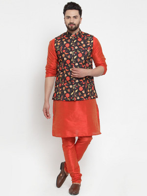 ABH Lifestyle Men Kurta Pyjama Ethnic Jacket Set