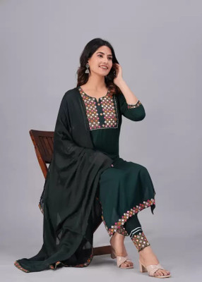 KHODIYAR FASHION Women Kurta Pant Dupatta Set