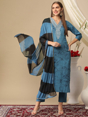 Tasrika Printed Kurta, Trouser/Pant & Dupatta Set
