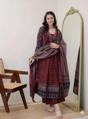 MAK FASHIONS Women Kurta Palazzo Dupatta Set