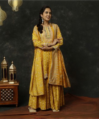 Jaipur Kurti Women Kurta Sharara Dupatta Set