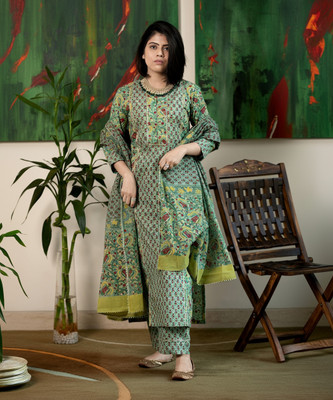 Gosriki Women Kurta Pant Dupatta Set