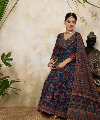 Gulmohar Jaipur Women Kurta Palazzo Dupatta Set