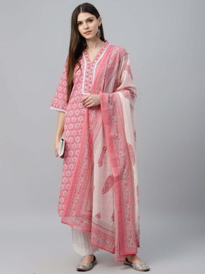 LIBAS Women Kurta Palazzo Dupatta Set