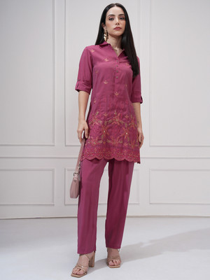 Vishudh Women Ethnic Top Pant Set