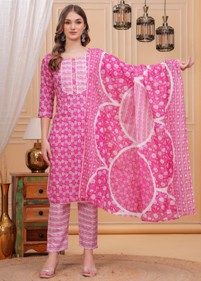 Highlight fashion export Women Kurta Pant Dupatta Set