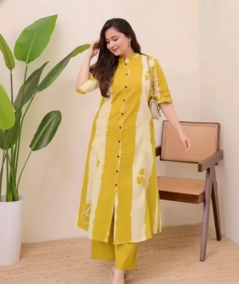 AEFTAA Women Kurta Palazzo Set