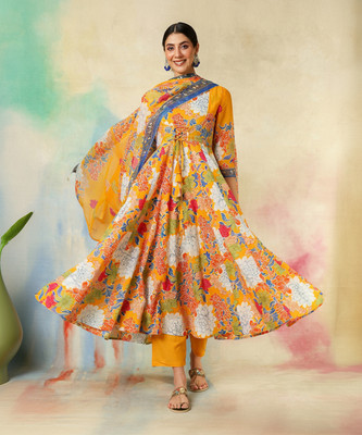KIMAYRA Women Kurta Palazzo Dupatta Set