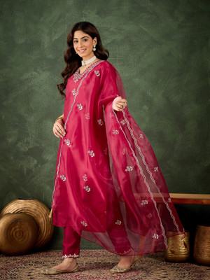 VredeVogel Embroidered Kurta, Trouser/Pant & Dupatta Set