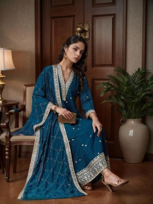 dharmkunj Women Kurta Pant Dupatta Set