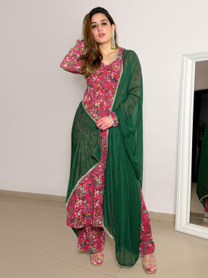 Janasya Women Kurta Palazzo Set
