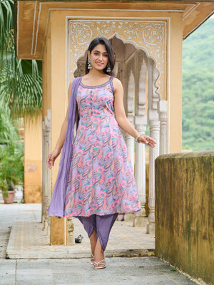 DISHWA FASHION Women Kurti Dhoti Pant Dupatta Set