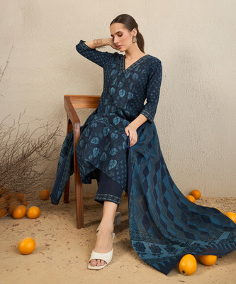 Indo Era Women Kurta Pant Dupatta Set