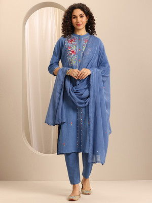 LIBAS Women Kurta Pant Dupatta Set