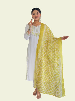 KOTRONS Women Kurti Pant Dupatta Set
