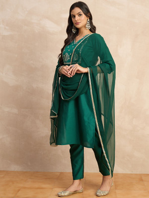 PPTOSS Women Kurta Pant Dupatta Set