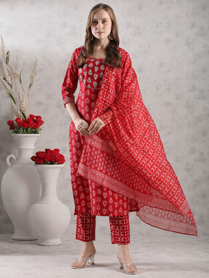 Tasrika Self Design Kurta, Trouser/Pant & Dupatta Set