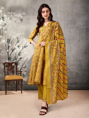 Granthva Fab Women Kurta Palazzo Dupatta Set