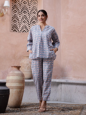 Sangria Women Ethnic Top Pant Set