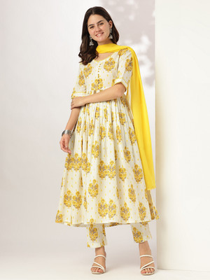 Janasya Women Kurta Pant Dupatta Set