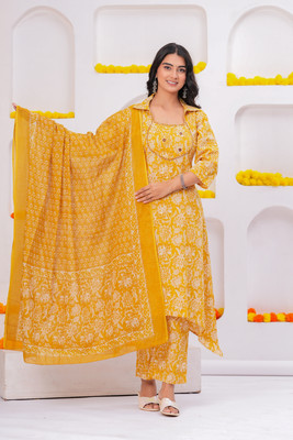 RASOKURTI Women Kurta Pant Attached Dupatta Set