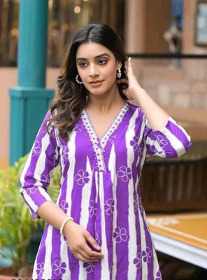 Bhawanaprint Women Kurta Palazzo Set