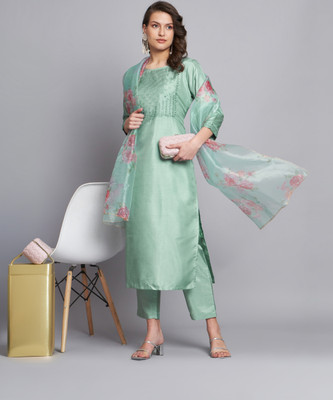VredeVogel Women Kurta Pant Dupatta Set