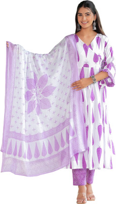 Meera Fab Women Kurta Palazzo Attached Dupatta Set