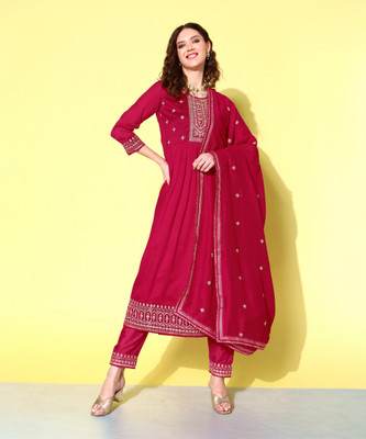 kvsfab Women Kurta Pant Dupatta Set