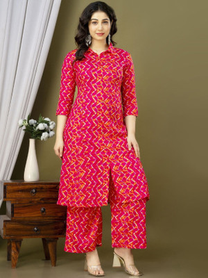 DesiRunway Women Kurta Palazzo Set
