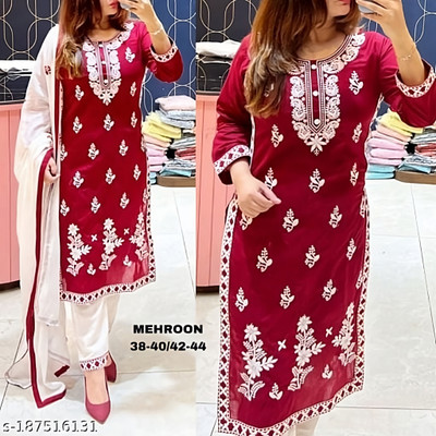 JIYAAN CREATION Women Kurta Pant Dupatta Set