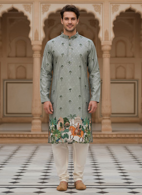 GauriLaxmi Enterprise Men Kurta Pyjama Set