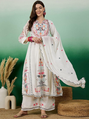 FEMANI LIFESTYLE Women Kurta Palazzo Dupatta Set