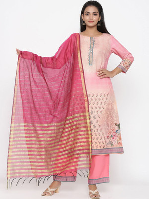 ANOUK Women Kurta Palazzo Attached Dupatta Set