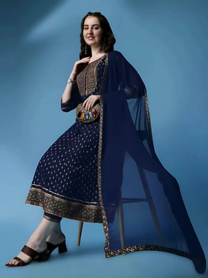 QUEENSFAB Women Kurta Pant Dupatta Set