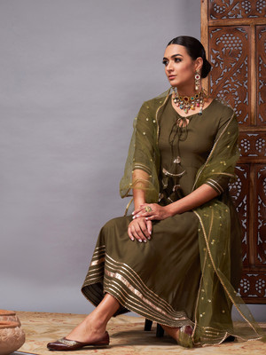 Shae by SASSAFRAS Women Kurta Pant Dupatta Set