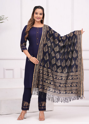 PINGHAKS Women Kurta Pant Dupatta Set