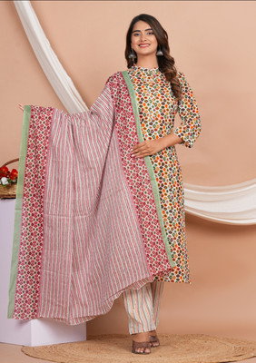 Fashion Culture Women Ethnic Top Palazzo Dupatta Set