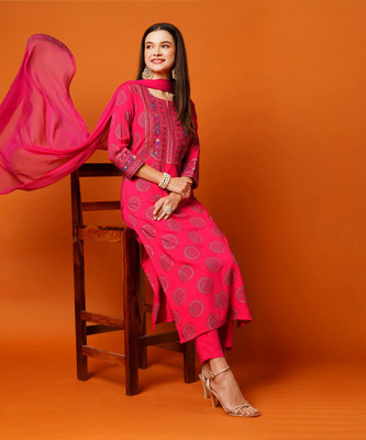Gosriki Women Kurta Pant Dupatta Set