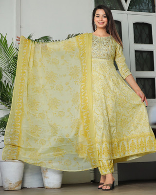 TANVIFASHION Women Kurta Pant Dupatta Set