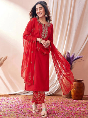 Shedika Women Kurta Palazzo Dupatta Set
