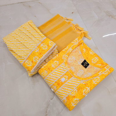 NATIONAL CREATION Women Kurti Salwar Dupatta Set