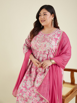 Janasya Women Kurti Pant Dupatta Set