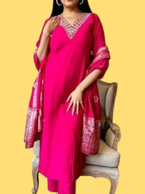 Rifashionl Women Kurta Pant Dupatta Set